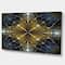 Designart Digital Gold Fractal Flower Pattern Oversized Abstract Canvas Art Print